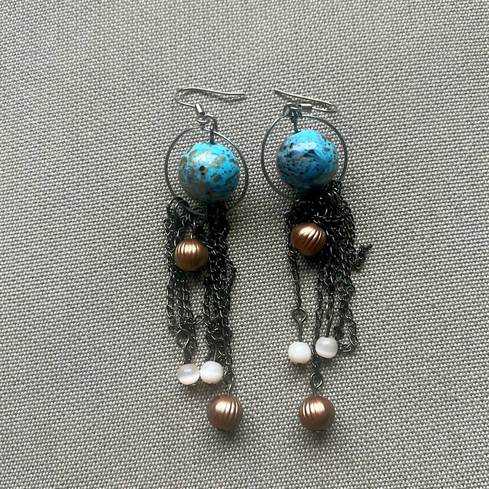 BUY 2 for $10 - Handmade chandelier earrings - never worn